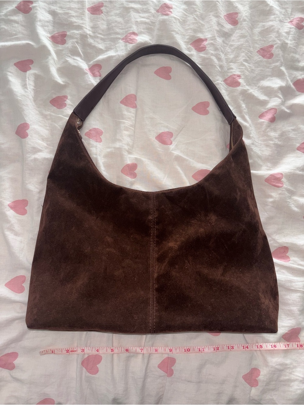Amazon Dark Brown Suede Shoulder Bag